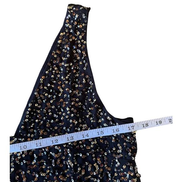 Zara Sparkly Sequin Black Sleeveless Swing Top Size Small 0615J - Picture 5 of 9